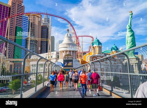 Pedestrian Bridge Over Las Vegas Blvd At New York New York Hotel Las