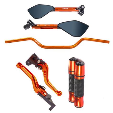 Kit Guidão Naked mm Punho Retrovisor Manete Dafra Next Stark Race Manete de Moto