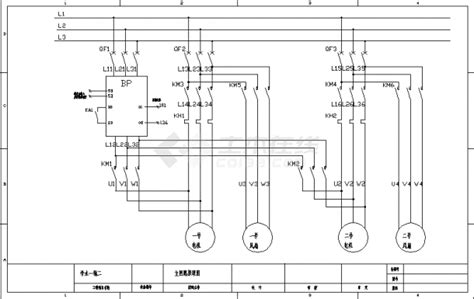 变频器一拖二电气原理cad示意图变频压力电控图土木在线