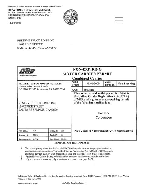 Motor Carrier Permit Application Pdf 2020 2021 Fill And Sign