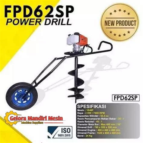 Jual Mesin Bor Tanah Model Trolly Diameter Cm Power Drill Shopee