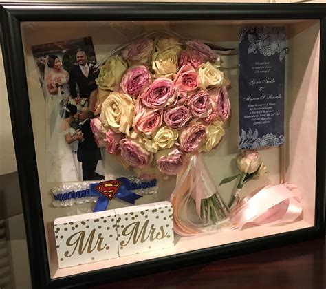 Custom Wedding Shadow Box By Infinity Bouquets Wedding Bouquet