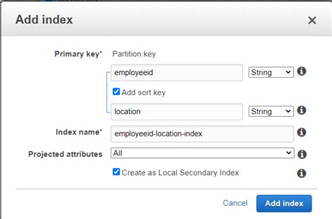 Aws Dynamodb Working With Indexes Geeksforgeeks