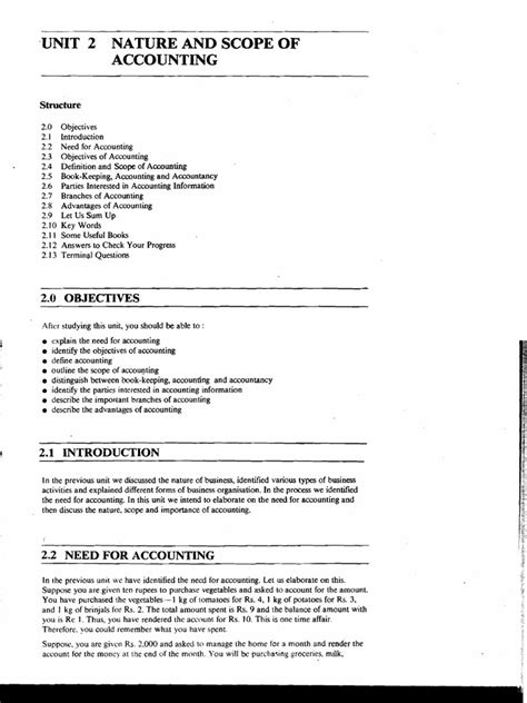 Nature And Scope Of Financial Accounting Pdf Accounting Bookkeeping