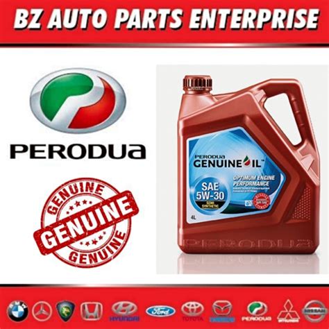 Perodua SAE 5W30 API SM Semi Synthetic Engine Oil 4 Liter Shopee