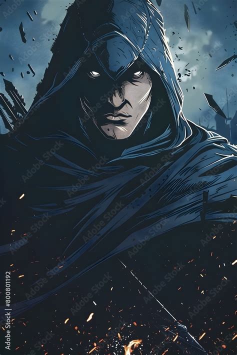 calculating  deadly assassin  hooded cloak  concealed blades