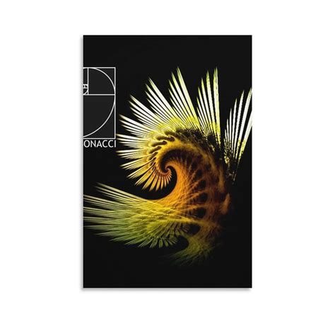 The Fibonacci Sequence - Nature's Code Fibonacci Fractal Canvas Painting korean room decor