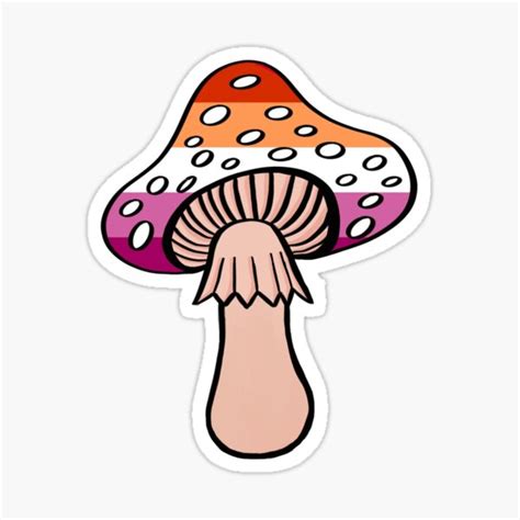 Lesbian Mushroom Sticker For Sale By Kayleeenis Redbubble