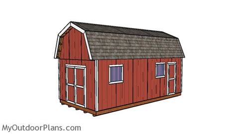 12x24 Gambrel Shed Plans MyOutdoorPlans