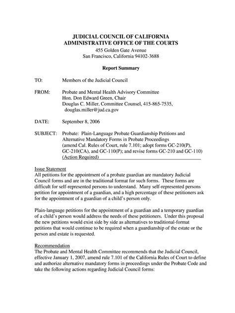 Fillable Online Courtinfo Ca Report Doc Judicial Council Forms Fax