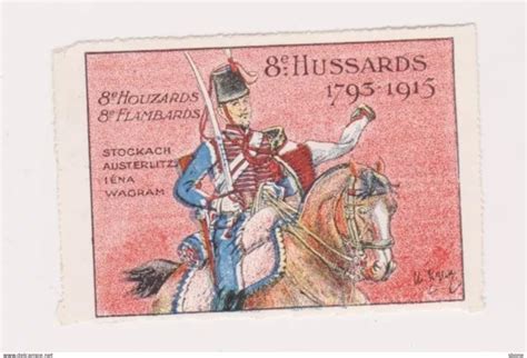 VIGNETTE MILITAIRE DELANDRE 8ème régiment de hussards EUR 2 50