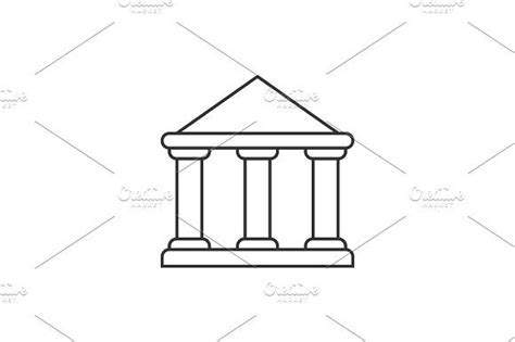 Government Building Outline Icon Creative Icon Business Card Logo Icon Design