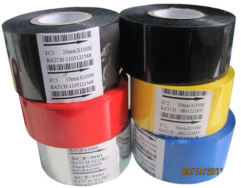 FC Type Black Color Mm M Hot Stamping Machine Ribbon China Hot Stamping Machine Ribbon