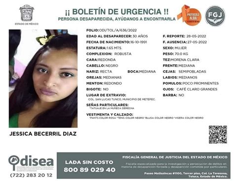 Qu Poca Madre On Twitter En Busca De Jessica Becerril D Az De