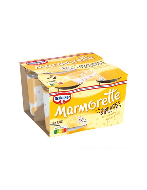 Dr Oetker Marmorette Vanille Pudding Mit Splits 4er 100g