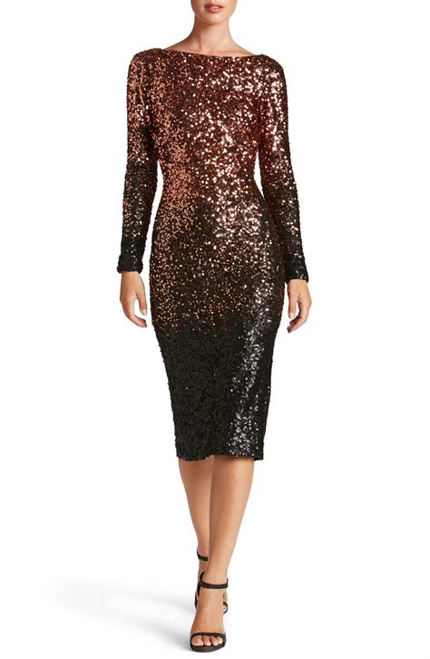 Dress The Population Emery Ombré Sequin Body Con Dress Nordstrom