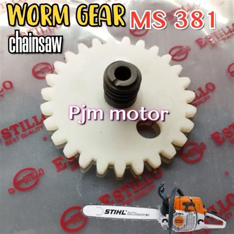 Ms381 Worm Gear Gigi Pompa Oli Mesin Sthil Stihl Ms 381 Senso Sinso