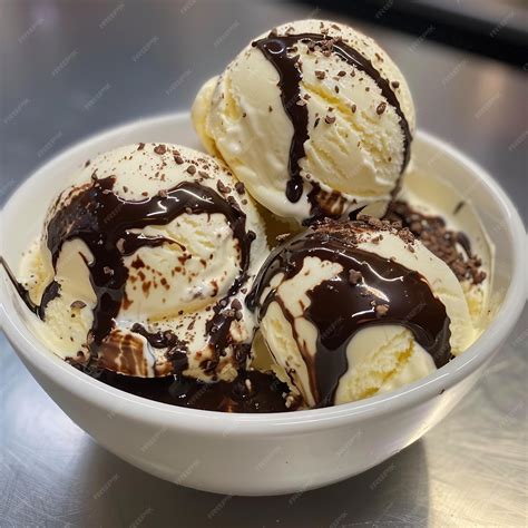 Premium Photo Vanilla Ice Cream Scoops Delight