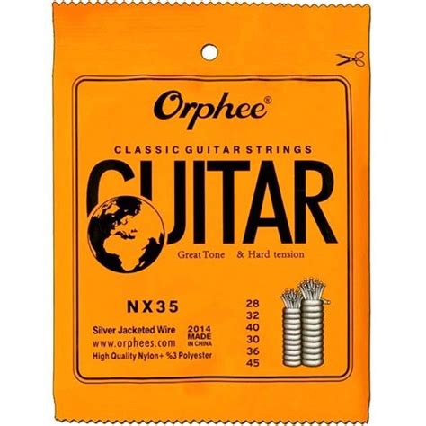 Струны для классической гитары ORPHEE NX35, прозрачный нейлон ...