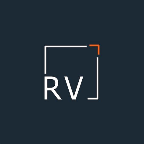 Premium Vector RV Initial Monogram Logo With Square Style Design