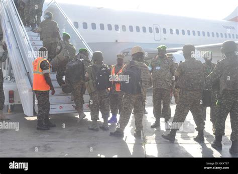 Soldiers From The Uganda Peoples Defence Forces Part Of The African