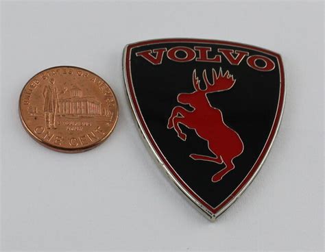 VOLVO Metal Car Emblem Copper Sticker Prancing Moose 1 1/2 inch D ...