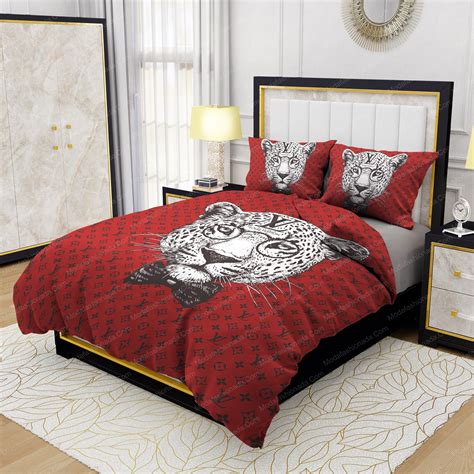 Buy Leopard Head Louis Vuitton Bedding Sets Bed Sets With Twin Full Queen King Size