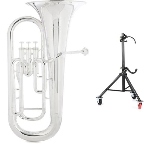 Yamaha Yep Valve Student Euphonium And Stand Silver Plated