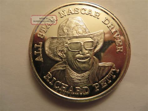 1 Oz Silver Art Round 999 Fine Richard Petty All Star Nascar Driver