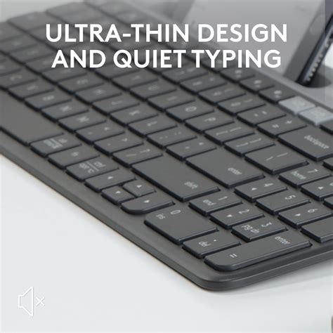 Logitech K Teclado Inal Mbrico Delgado Multidispositivo Base