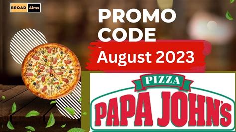 Papa Johns Promo Codes August 2023 YouTube