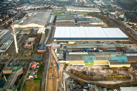 Bochum von oben Baustelle zum Neubau eines Gebäudekomplexes auf dem