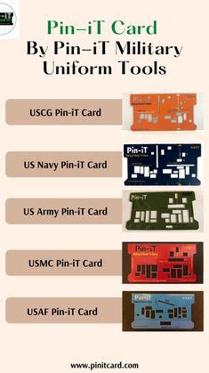 Pin It Card For Military Ribbons And Medals