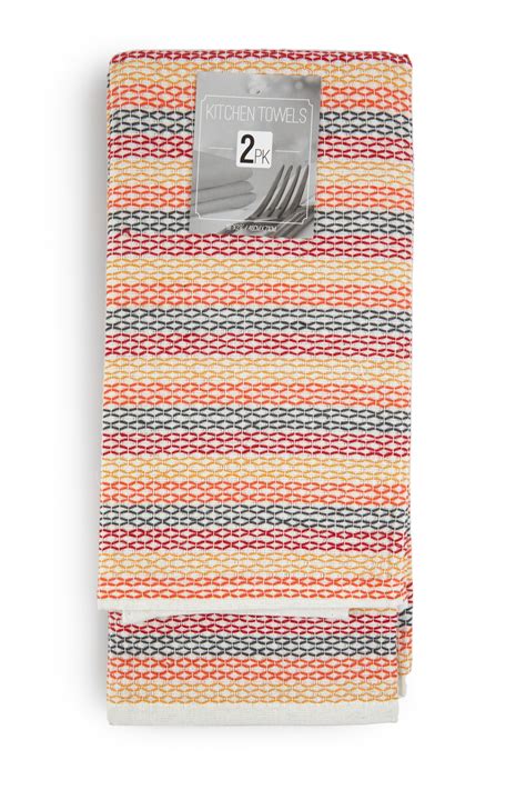 Brights Tea Towels Terracotta Pack Of Two Ooble