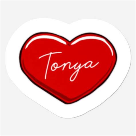 Hand Drawn Heart Tonya First Name Hearts I Love Stickers Sold By