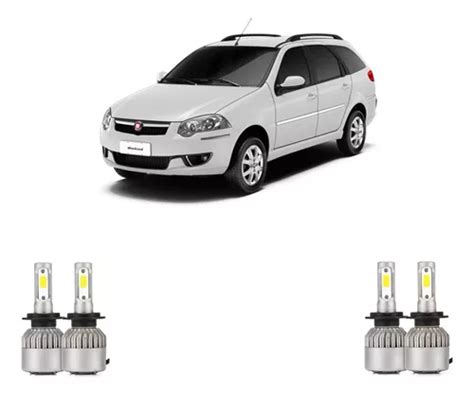 Kit Ultra Led Fiat Palio Weekend Alto Baixo E Milha