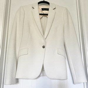 Zara Jackets Coats Rare Zara White Waffle Knit Blazer Aso Kate