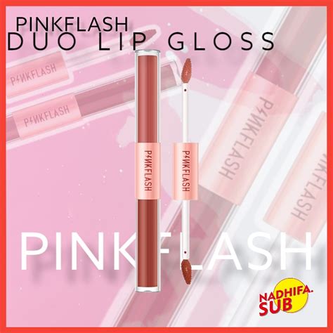 Jual Pinkflash Duo Lip Gloss Doublesense In Dual Ended Lipstick