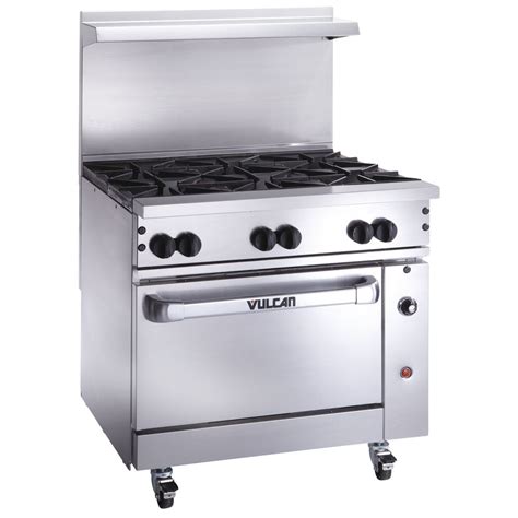 Vulcan 36 S 6b N Can Endurance Natural Gas Restaurant Range 6 Open Burners 1 Standard Oven