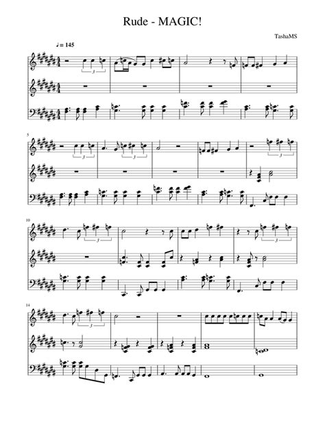 Rude - MAGIC! Sheet music for Piano (Solo) Easy | Musescore.com