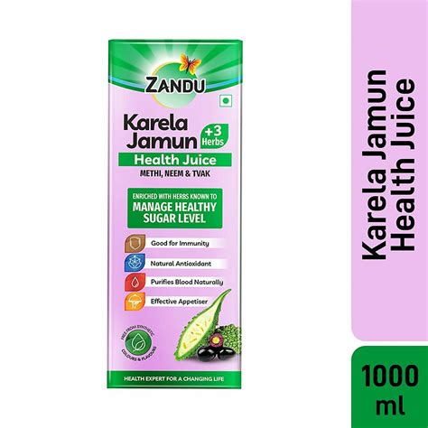 Buy Zandu Ayurvedic Karela Jamun Herbs Health Juice In Uk Usa At