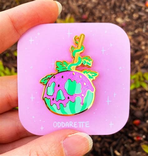 Poison Watermelon Pin Glitter Enamel Pin Candy Apple Aesthetic