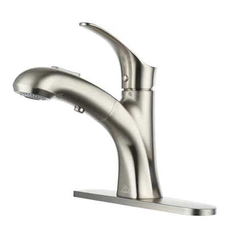 Casainc Single Handle Single Hole Bathroom Faucet With Pull Out Sprayer Deckplate Included In