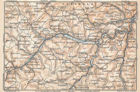 1926 Bad Kreuznach Germany Antique Map | Etsy