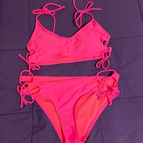 Super Cute Hot Pink Bikini This A Walmart Brand Depop