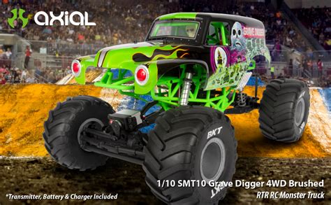 Axial Smt10 Grave Digger Rc Monster Truck Rtr With 24ghz Radio