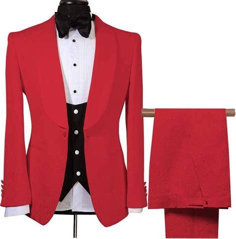 Pre Suit Traje Formal Para Hombre De 3 Piezas Ajustado Chal Con