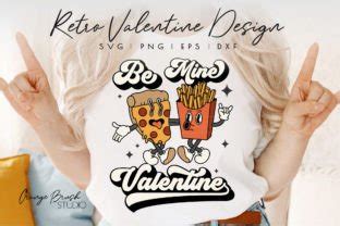 Be Mine Valentine Retro Svg Png File Graphic By Orange Brush Studio