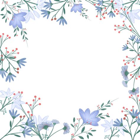 Borda Floral Pequena E Fresca Png Flores Fresco Quadro Imagem Png E