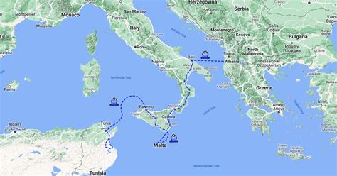 Tunisia Sicily Malta Scribble Maps